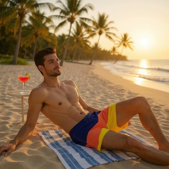 GAP Colorbloc Swim Shorts - Picture 2 of 10